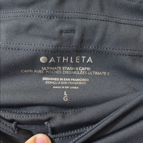 Athleta Black Ultimate Stash II Capri Leggings - Picture 4 of 8